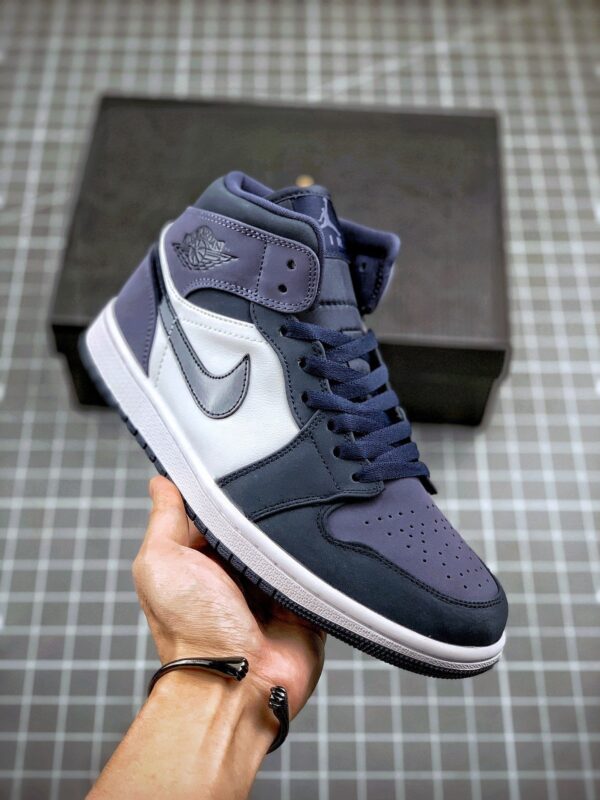 AIR JORDAN 1 MID OBSIDIAN/SANDED PURPLE-WHITE - immagine 2
