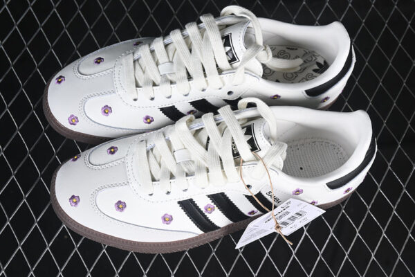 ADIDAS SAMBA OG W WHITE FLORAL EMBROIDERY WHITE - immagine 3