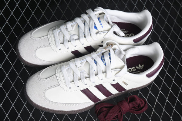 ADIDAS SAMBA OG EMMI OFF-WHITE/MAROON/GUM - immagine 3