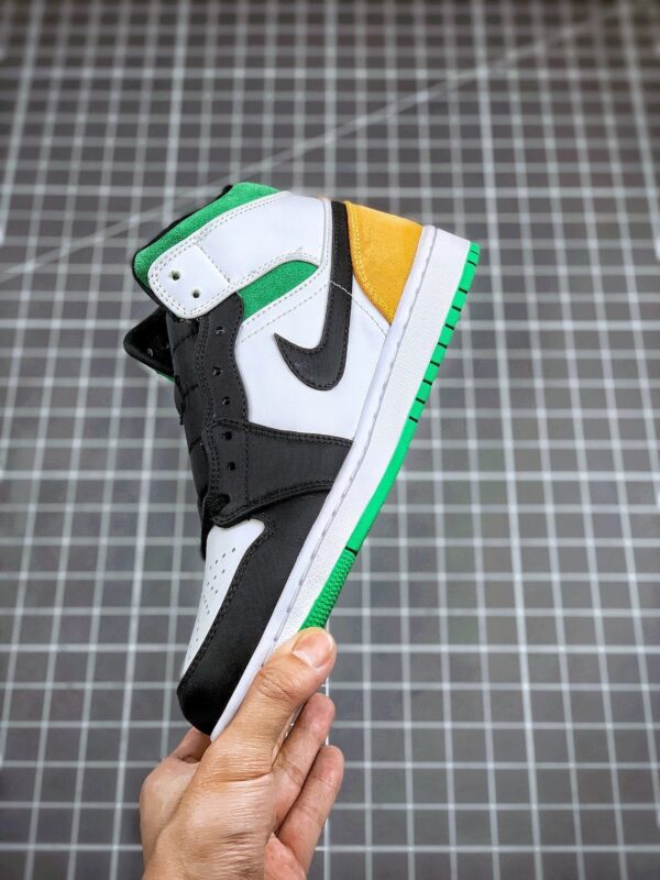 AIR JORDAN 1 MID SE OAKLAND WHITE/LASER ORANGE/BLACK/LUCKY GREEN - immagine 4