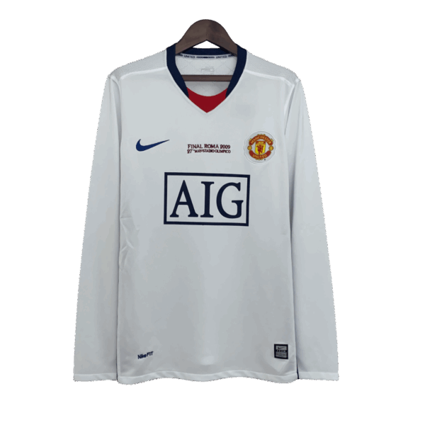 Manchester United UCL Trasferta - 08/09 Manica Lunga Vintage