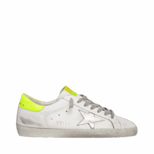 Golden Goose Super-Star con linguetta sul tallone giallo fluorescente