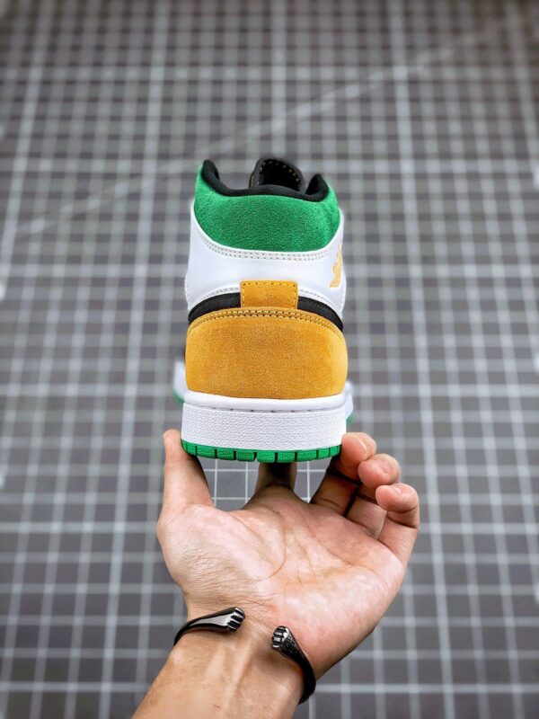 AIR JORDAN 1 MID SE OAKLAND WHITE/LASER ORANGE/BLACK/LUCKY GREEN - immagine 6