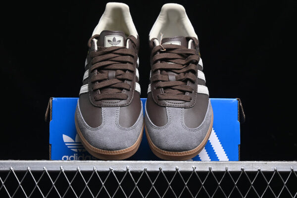 ADIDAS SAMBA OG BROWN/PUTTY GREY/GOLD METALLIC - immagine 4