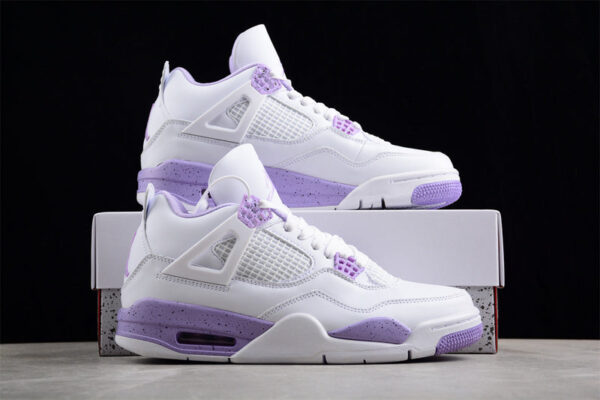 AIR JORDAN 4 GS CACAO WOW WHITE/PURPLE - immagine 3