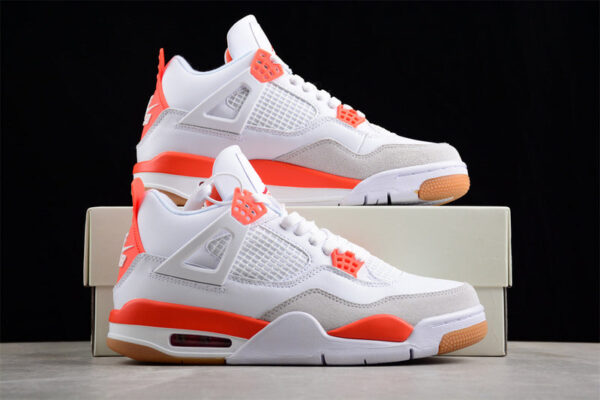 SB AIR JORDAN 4 PINE GREEN WHITE/ORANGE - immagine 3