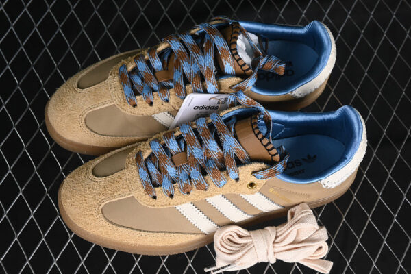 ADIDAS WB NYLON SAMBA DESERT WHITE/WONDER WHITE/ASH BLUE - immagine 3