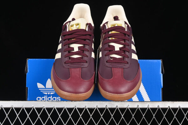 ADIDAS SAMBA MAROON/CREAM WHITE/GOLD METALLIC - immagine 4