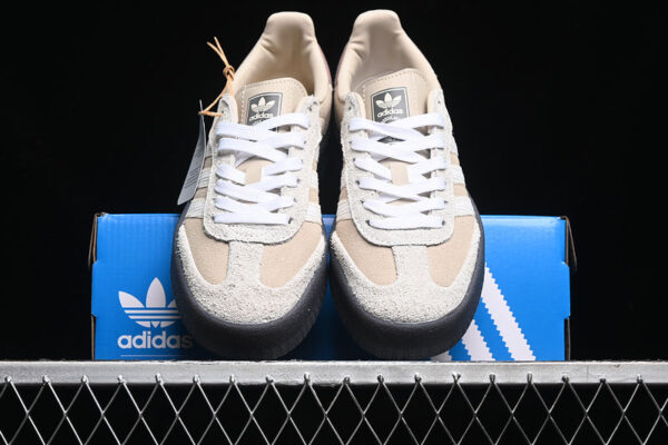 ADIDAS SAMBA W LINEN/OFF WHITE/GREY - immagine 3