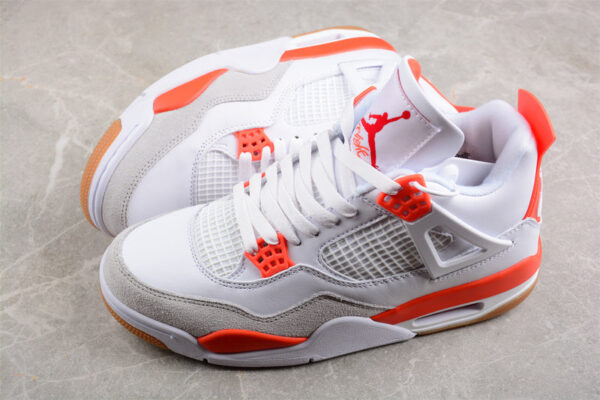 SB AIR JORDAN 4 PINE GREEN WHITE/ORANGE - immagine 4