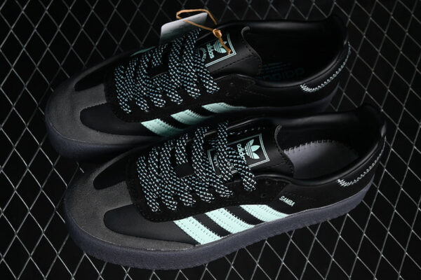ADIDAS SAMBA W CORE BLACK/HAZY GREEN/CARBON - immagine 4