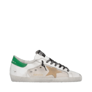 Golden Goose Super-Star con linguetta sul tallone effetto crackle verde