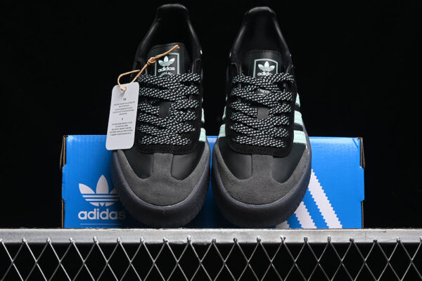 ADIDAS SAMBA W CORE BLACK/HAZY GREEN/CARBON - immagine 3