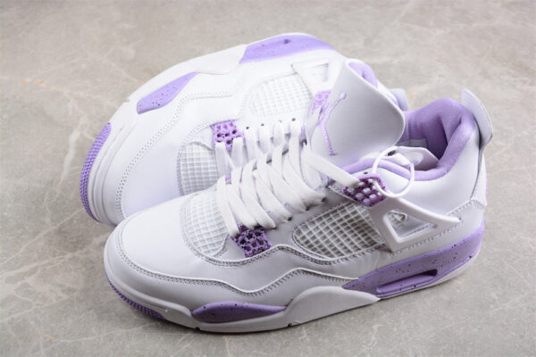 AIR JORDAN 4 GS CACAO WOW WHITE/PURPLE - immagine 4