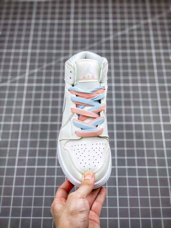 AIR JORDAN 1 MID SWOOSH PHANTOM/IGLOO-PURPLE RISE-BLUE TINT - immagine 3