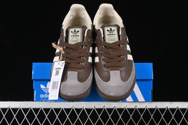 ADIDAS SAMBA OG BROWN/PUTTY GREY/GOLD METALLIC - immagine 4