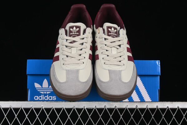 ADIDAS SAMBA OG PUTTY GREY/MAROON/GOLD METALLIC - immagine 4