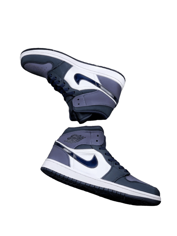 AIR JORDAN 1 MID OBSIDIAN/SANDED PURPLE-WHITE