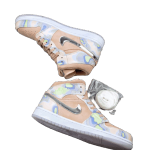 AIR JORDAN 1 MID SE P(HER)SPECTIVE WASHED CORAL/CHROME-LIGHT WHISTLE
