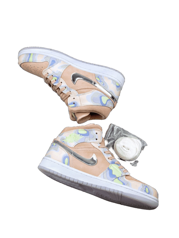 AIR JORDAN 1 MID SE P(HER)SPECTIVE WASHED CORAL/CHROME-LIGHT WHISTLE