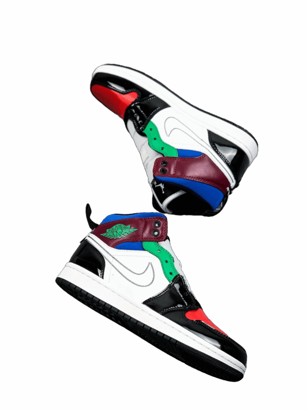 AIR JORDAN 1 MID SE BLACK/WHITE/MULTI-COLOR
