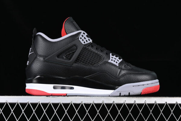 AIR JORDAN 4 RETRO BRED REIMAGINED WHITE/BLACK/GREY/RED - immagine 3