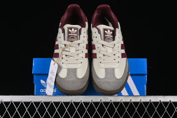 ADIDAS SAMBA OG PUTTY GREY/MAROON/GOLD METALLIC - immagine 4