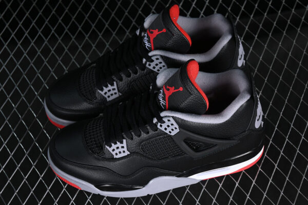 AIR JORDAN 4 RETRO BRED REIMAGINED WHITE/BLACK/GREY/RED - immagine 2