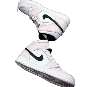 AIR JORDAN 1 MID BARELY ROSE/WHITE/BLACK