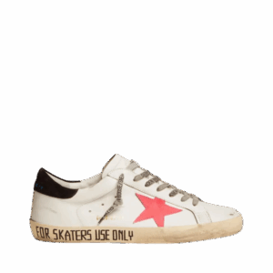 Golden Goose Super-Star con stella color aragosta e linguetta sul tallone nera