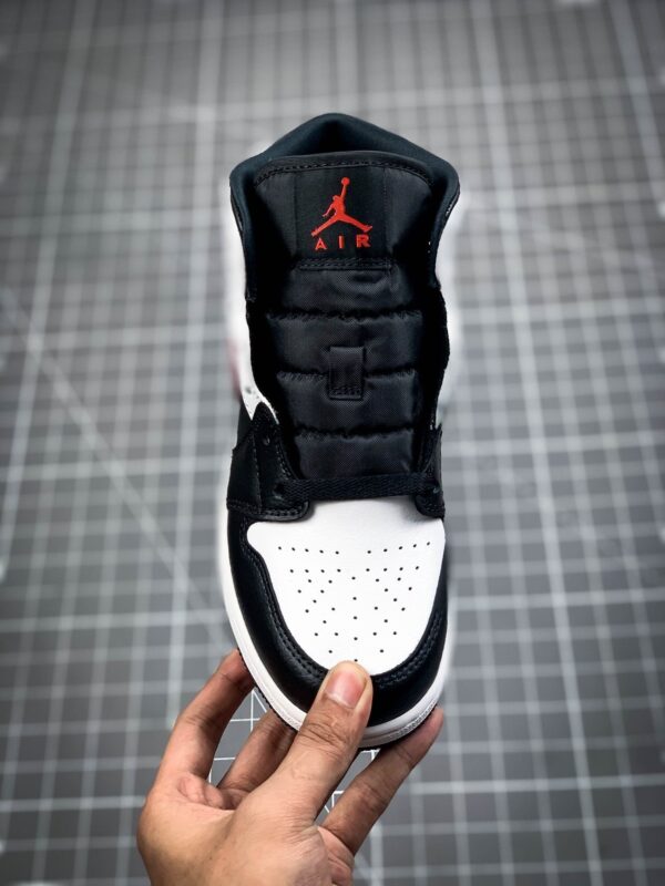 AIR JORDAN 1 MID GS CHILE RED BLACK/CHILE RED/WHITE - immagine 3