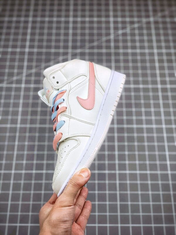 AIR JORDAN 1 MID SWOOSH PHANTOM/IGLOO-PURPLE RISE-BLUE TINT - immagine 4