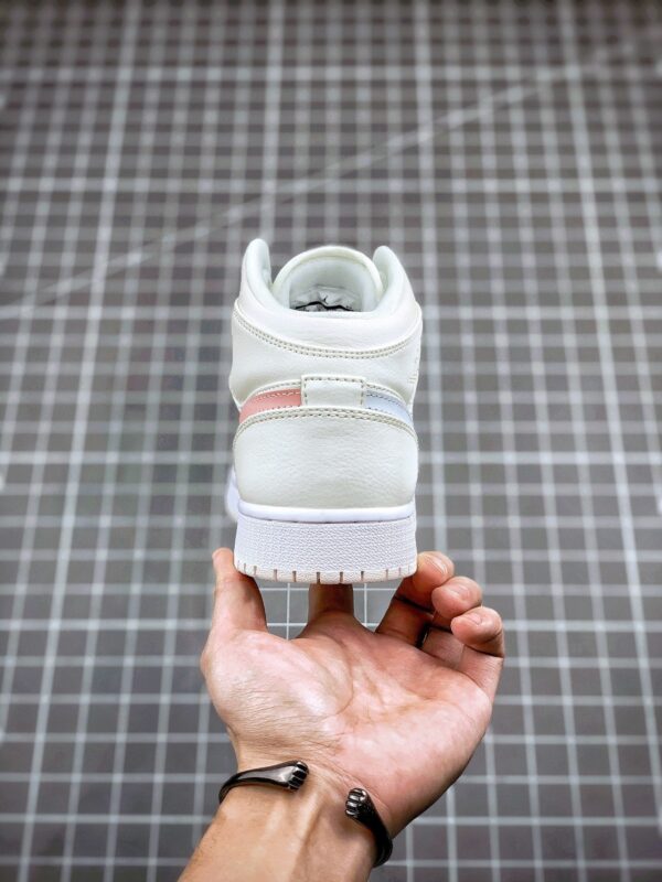 AIR JORDAN 1 MID SWOOSH PHANTOM/IGLOO-PURPLE RISE-BLUE TINT - immagine 6